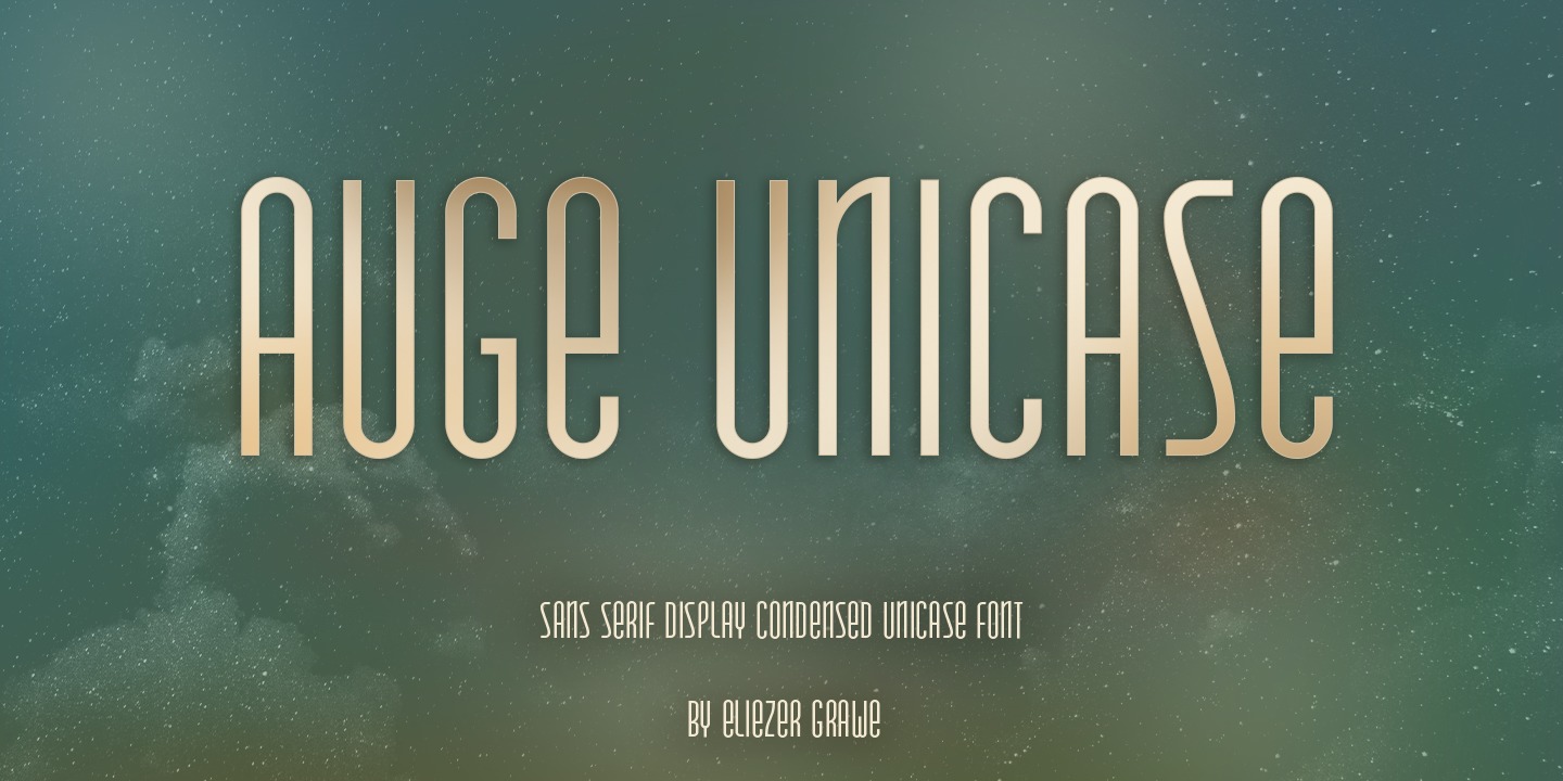 Пример шрифта Auge Unicase #1
